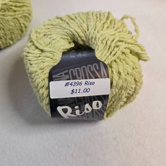 Lana Grasso Italian 4396 Riso Yarn in Light Yellow Green - Picture 2 of 10